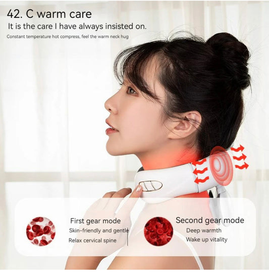 Neck Massager with Heat – Rechargeable & Adjustable for Muscle Relief